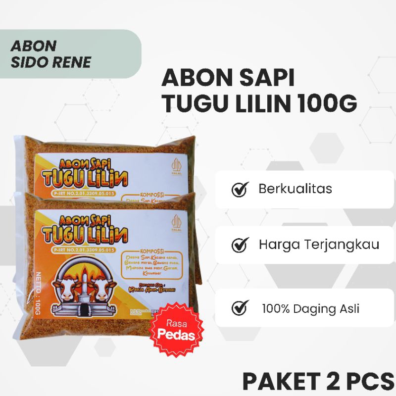 

PAKET 2 PCS ABON SAPI TUGU LILIN PEDAS 100G