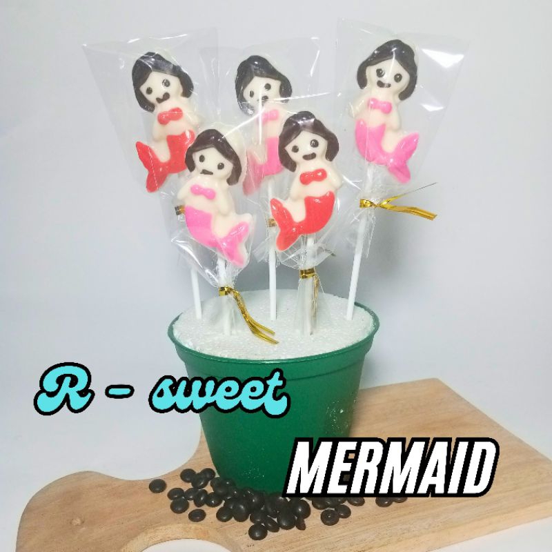 

Coklat lolipop karakter MERMAID / PUTRI DUYUNG / coklat souvenir / coklat ultah