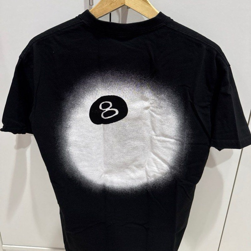 Stussy 8 Ball Faded T-Shirt Black