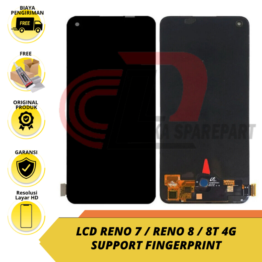 LCD TOUCHSCREEN OPPO RENO 7 / RENO 8 / 8T 4G SUPPORT FINGER ORIGINAL BERGARANSI / FREE PACKING