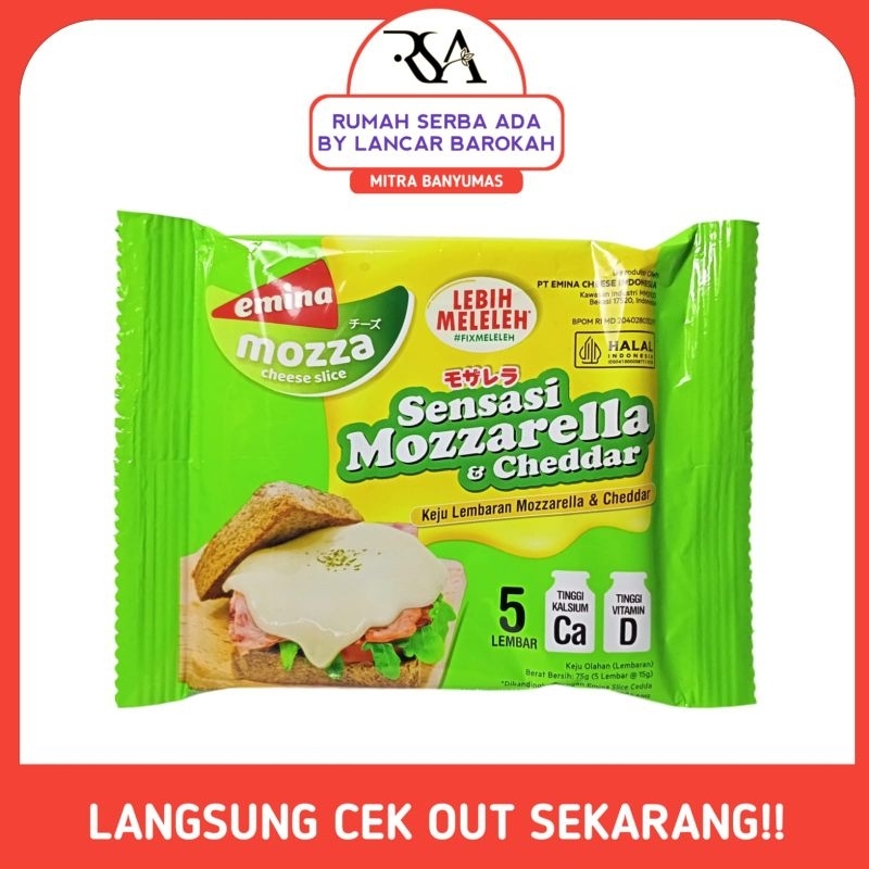 

Emina Mozza Sensasi Mozzarella & Cheddar 5 lembar