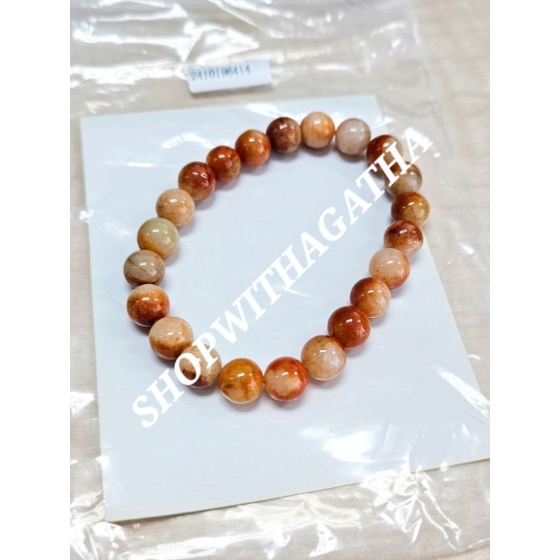 RED JADEITE FU LU SHOU BRACELET ORIGINAL GELANG GIOK MERAH FU LU SHOU