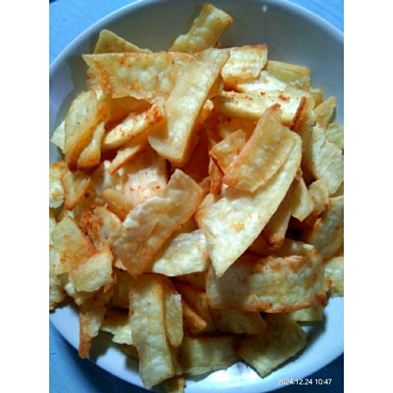 

(RST)-SNACK KERIPIK SINGKONG STIK MANGGLENG 1KG original Asin Gurih