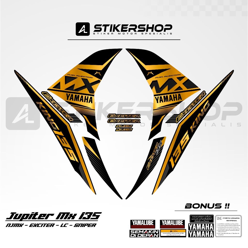 STRIPING JUPITER MX 135 LC EXCITER 135 2010 - 2015 GRAFIS VARIASI 047