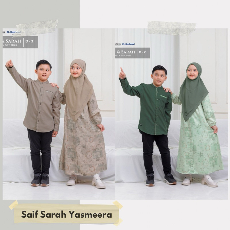 YASMEERA  - Sarimbit Saif Sarah Series / SARIMBIT KELUARGA Family Set Seragam Lebaran Keluarga Ied S