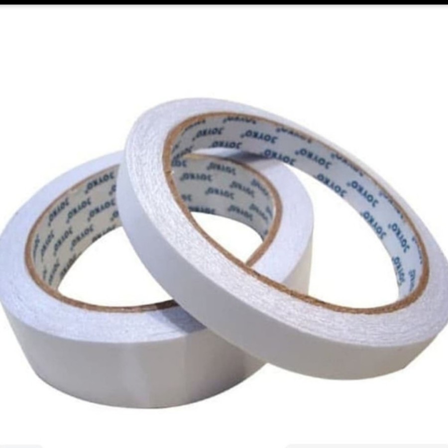 

Double Tape Joyko Ukuran Sedang 24mm 1" atau 1 inch DT24 Solasi 2 sisi