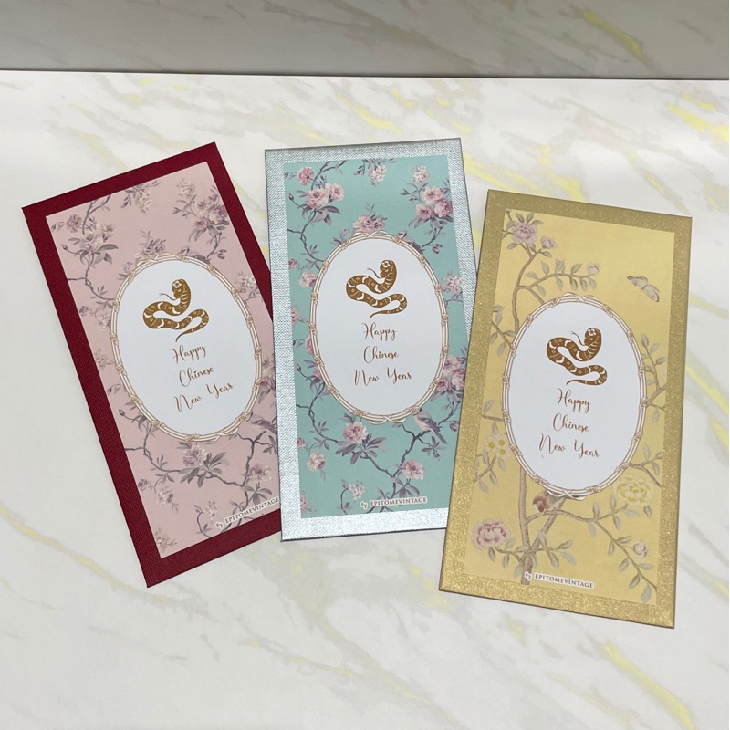 

Amplop Angpao Imlek Shio Ular 2025 - Money Envelope CNY Snake motif Chinoisserie
