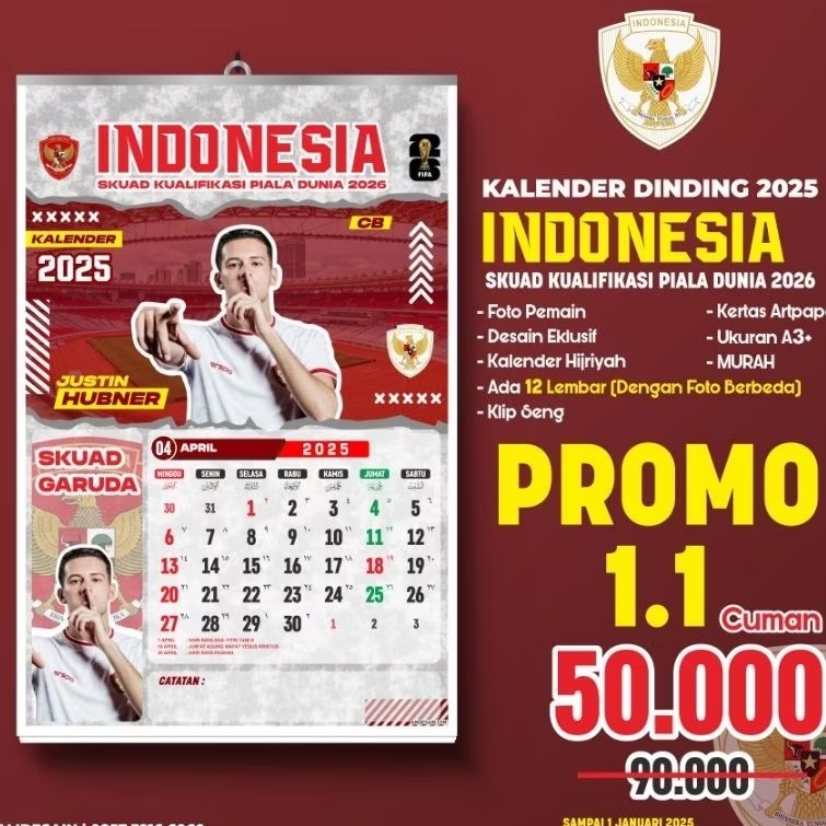 

KALENDER DINDING TIMNAS INDONESIA TAHUN 2025