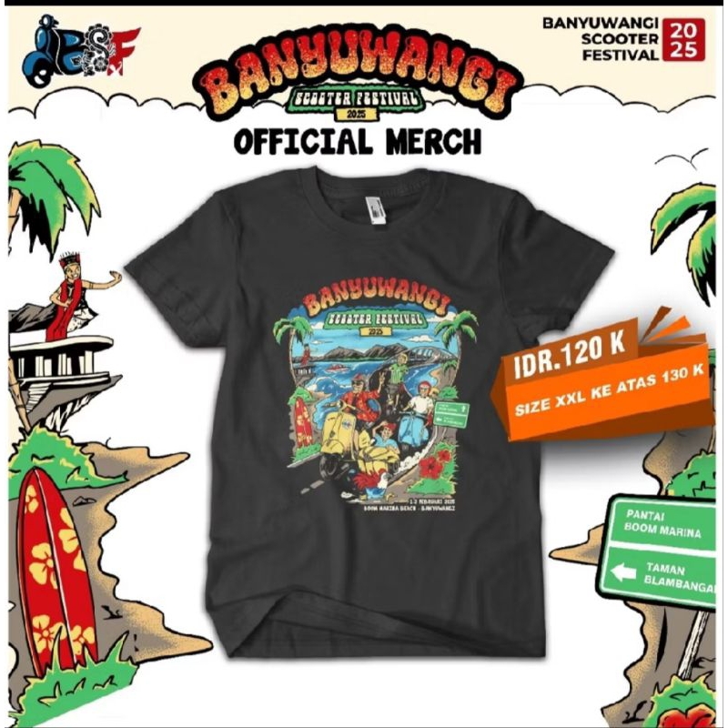 Merchandise Banyuwangi Scooter Festival 2025 , BSF 2025, kaos Banyuwangi Scooter Festival
