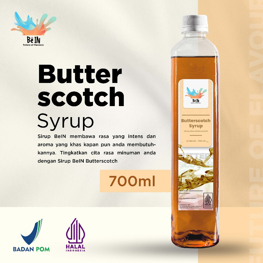 

BeIn Butterscotch Syrup - Sirup Rasa Butterscotch 700ml