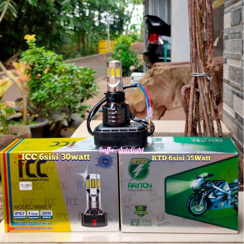Lampu Utama Led 6sisi Icc 30watt/rtd 35watt H4 H6 acdc