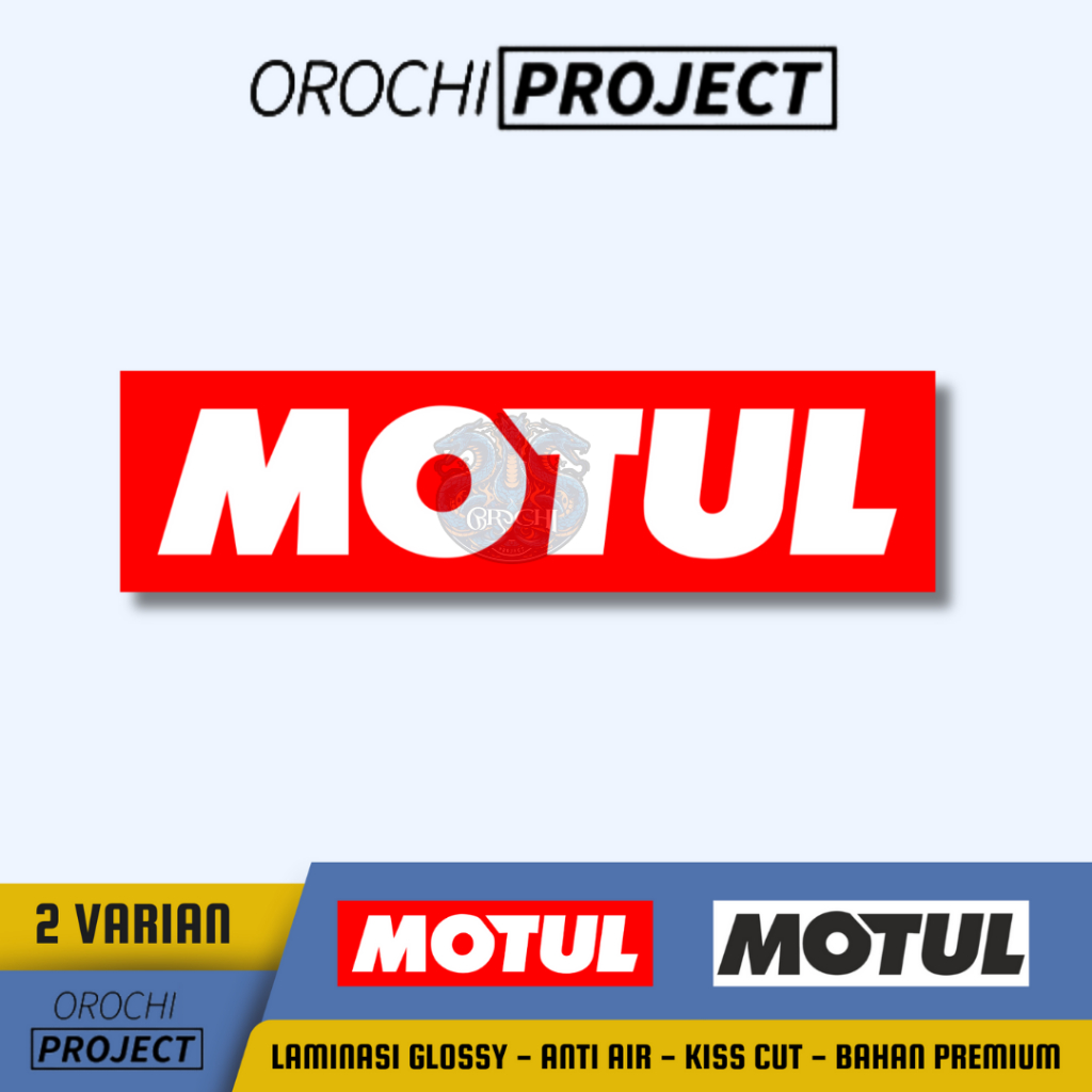 

Sticker Stiker Brand Logo MOTUL Engine Oil Vinyl Glossy Anti Air HP Laptop Tumbler Motor Helm