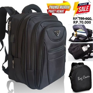 ( PROMO MURAH) TAS RANSEL POLO MILANO 88372 Tas Ransel Polo Dewasa Terbaru 2024 (TPH) Tas Polo Hitam