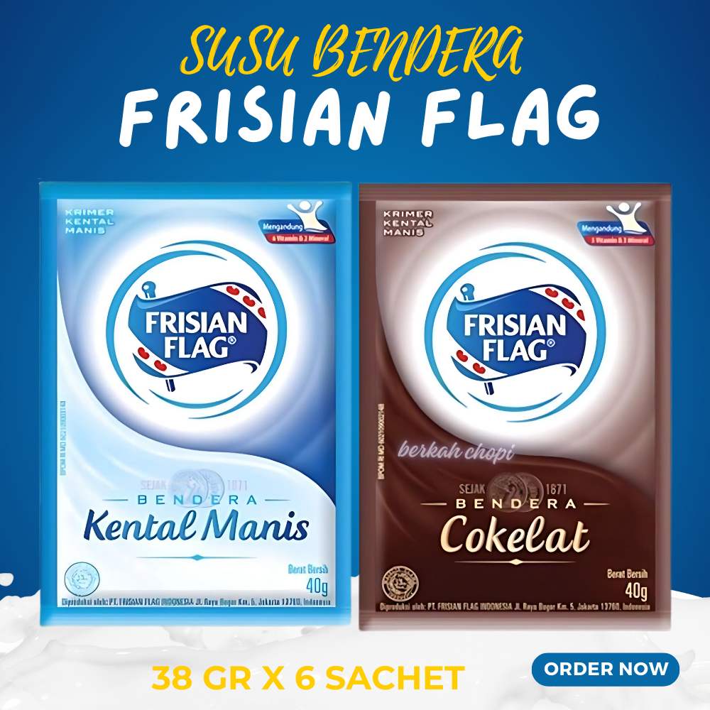 

Frisian Flag Susu Bendera Kental Manis & Cokelat Sachet - berkahchopi