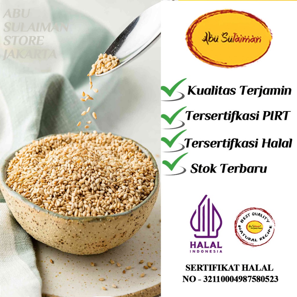 

ROASTED WHITE SESAME 1 KG / WIJEN PUTIH SANGRAI 1 KG
