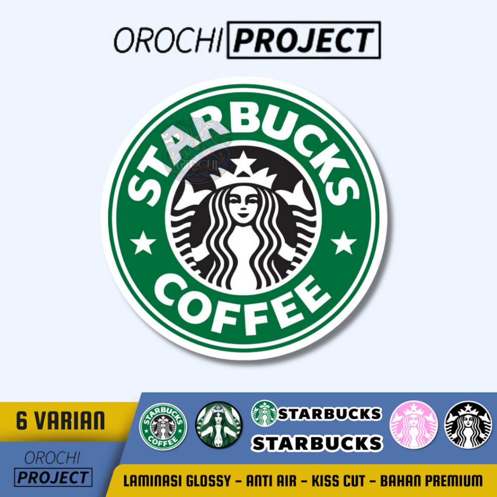 

Sticker Stiker Brand Logo STARBUCKS Vinyl Glossy Anti Air HP Laptop Tumbler Motor Helm