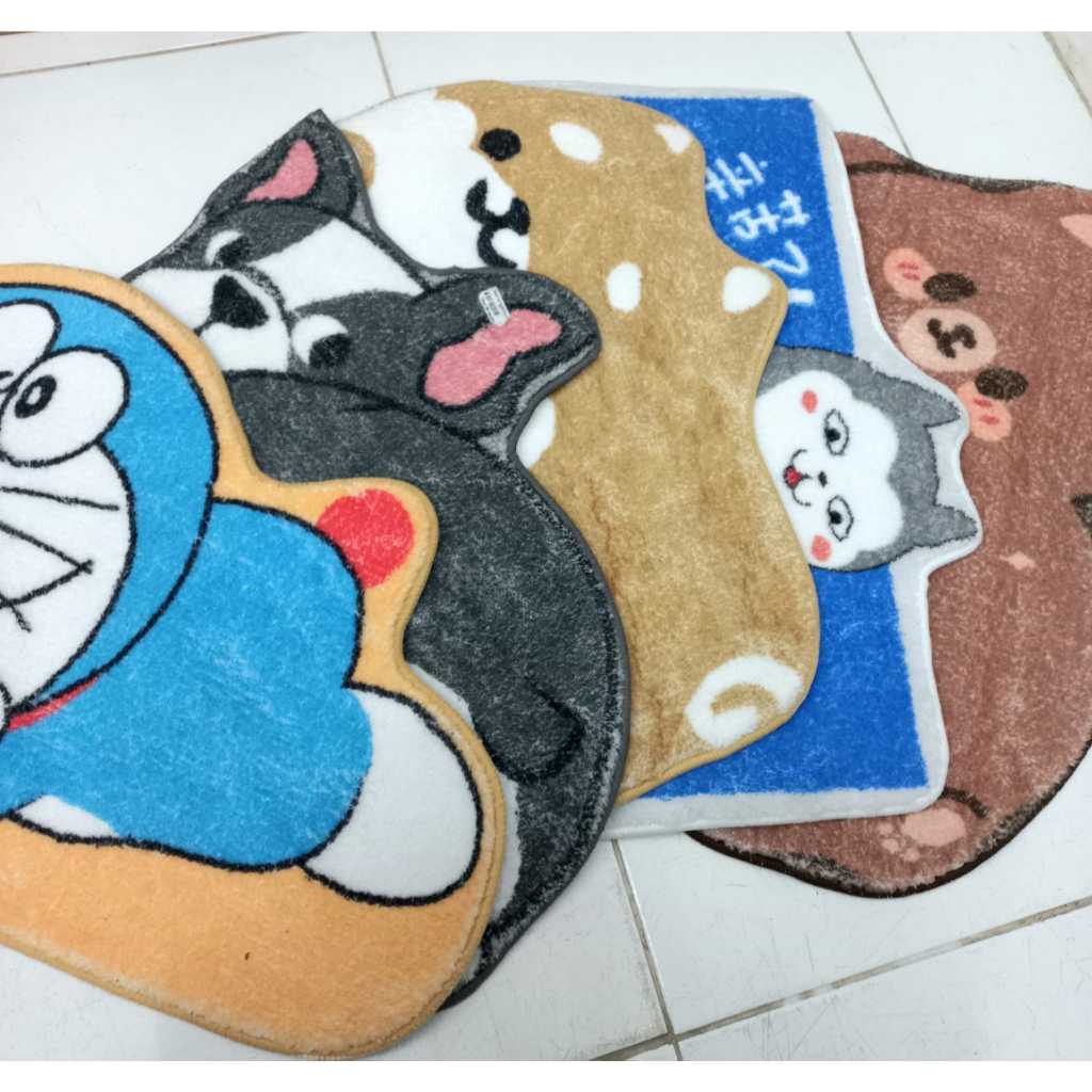 Keset Bulu Karakter D14A3 JP | Keset Kaki Lembut dan Anti Slip Motif Karakter Lucu