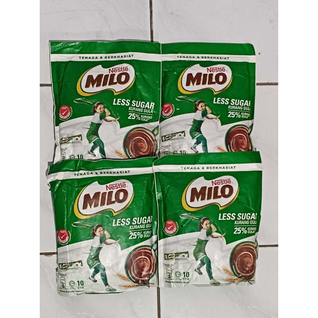 

Nestle Milo Less Sugar 10 Stik Bubuk Malt Coklat Malaysia