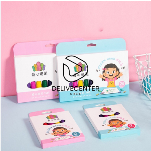 

Magical Crayon 12 pcs 24 Pcs Warna Warni Krayon Perlengkapan Mewarnai Gambar Lukisan Model Krayon Bentuk Kacang Mudah Di Hapus Anti Kotor