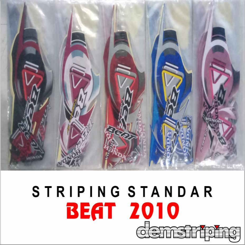 Stiker Striping Honda BEAT karbu 2010 striping standar motor beat original pabrik