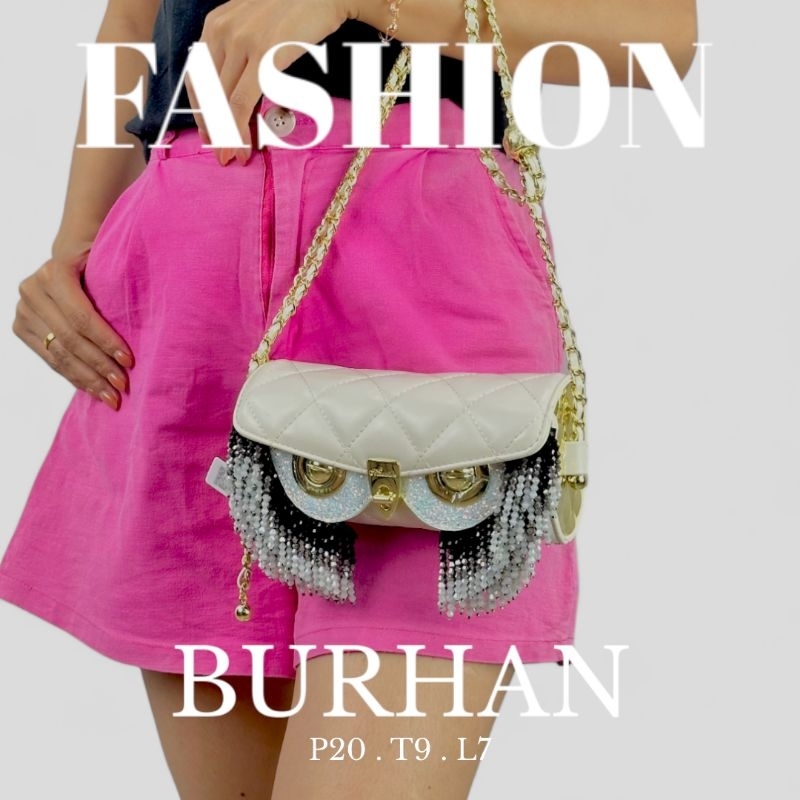 Tas Fashion Burhan 9996 (Barang Ready Stok)  Tas Wanita Tas Burung Hantu Tas Pesta Tas Mewah Tas Rem