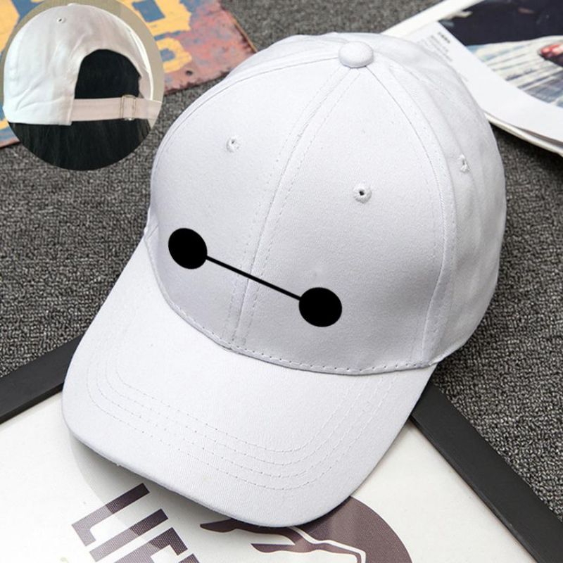 Topi Bymax Topi Baseball Baymax White Premium