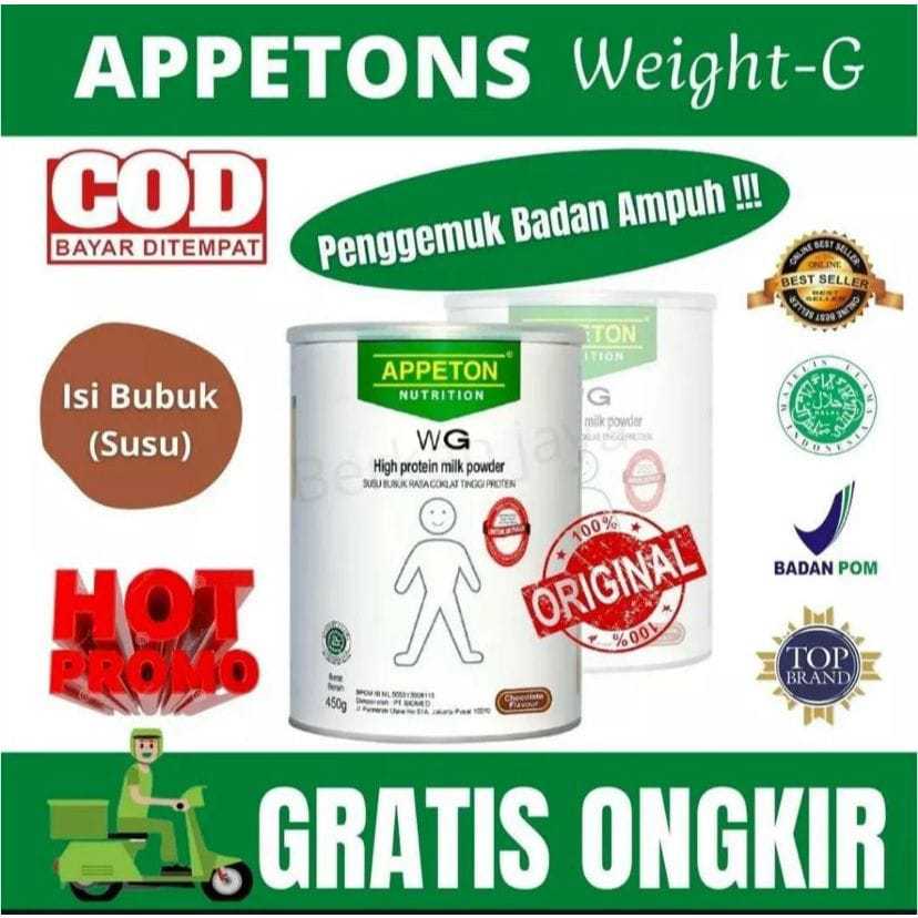 

PROMO KHUSUS HARI INI !!! Susu Appeton Weight Gain Susu Untuk Gemuk Rasa Coklat (Dewasa) - 900 Gram dan 450gram