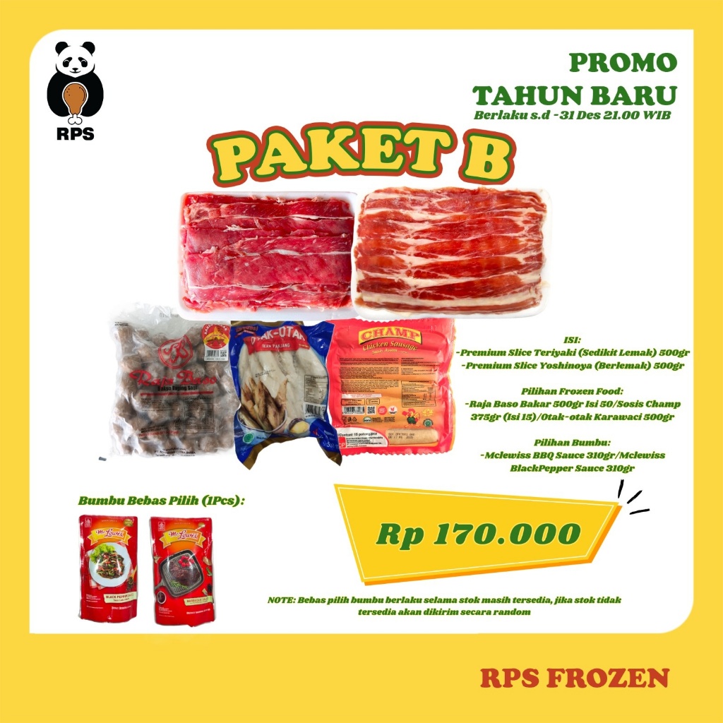 

Paket Couple BBQ, Grill, Daging Asap, Barbeqiu