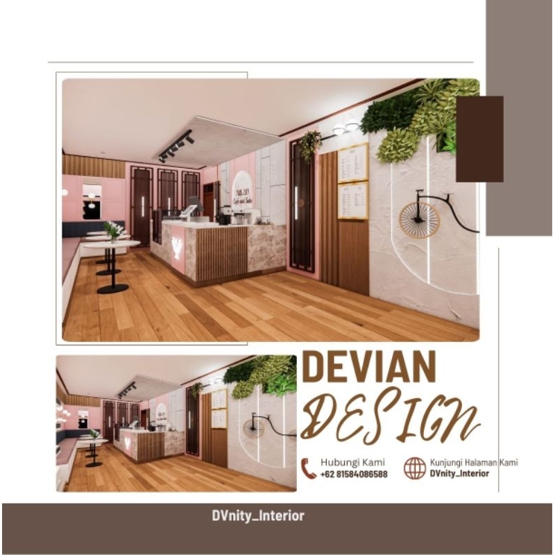 JASA DESAIN INTERIOR CAT ROOM / BABERSHOP / SHOP / CLINIC /CAFE