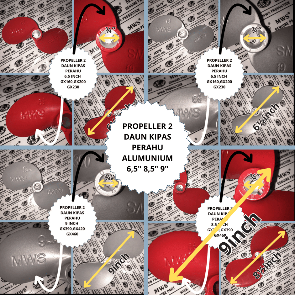 GX160 GX200 GX220 GX230 GX270 GX390 GX420 GX460 6,5INCH 8,5INCH 9INCH 6.5" 8.5" 9" LUBANG AS 3/4" PR