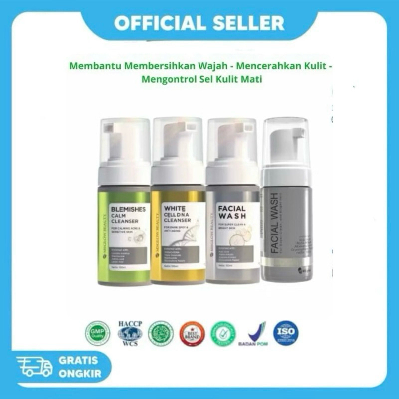 FACIAL WASH MS GLOW FACIAL WASH WHITE CELL DNA MS GLOW FACIAL WASH ACNE BLEMISH MS GLOW FACIAL WASH 