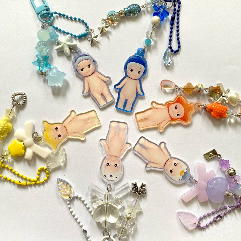 [Rukkimoon] Sonny Angel Marine Series Charm | Shark Penguin Seal Whale | Keychain Bestie Keycharm