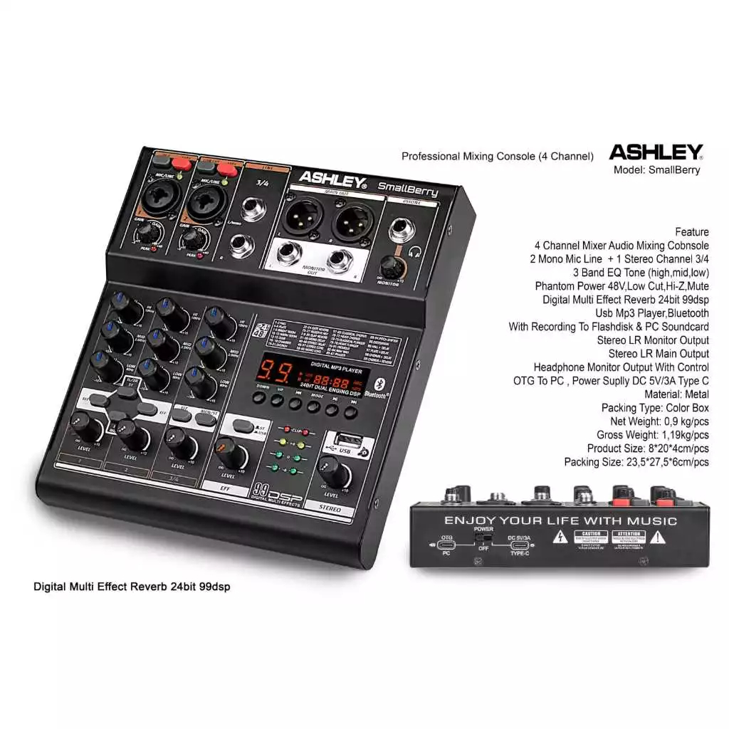 Mixer Audio ASHLEY SMALLBERRY 99 DSP - SMALL BERRY 99DSP
