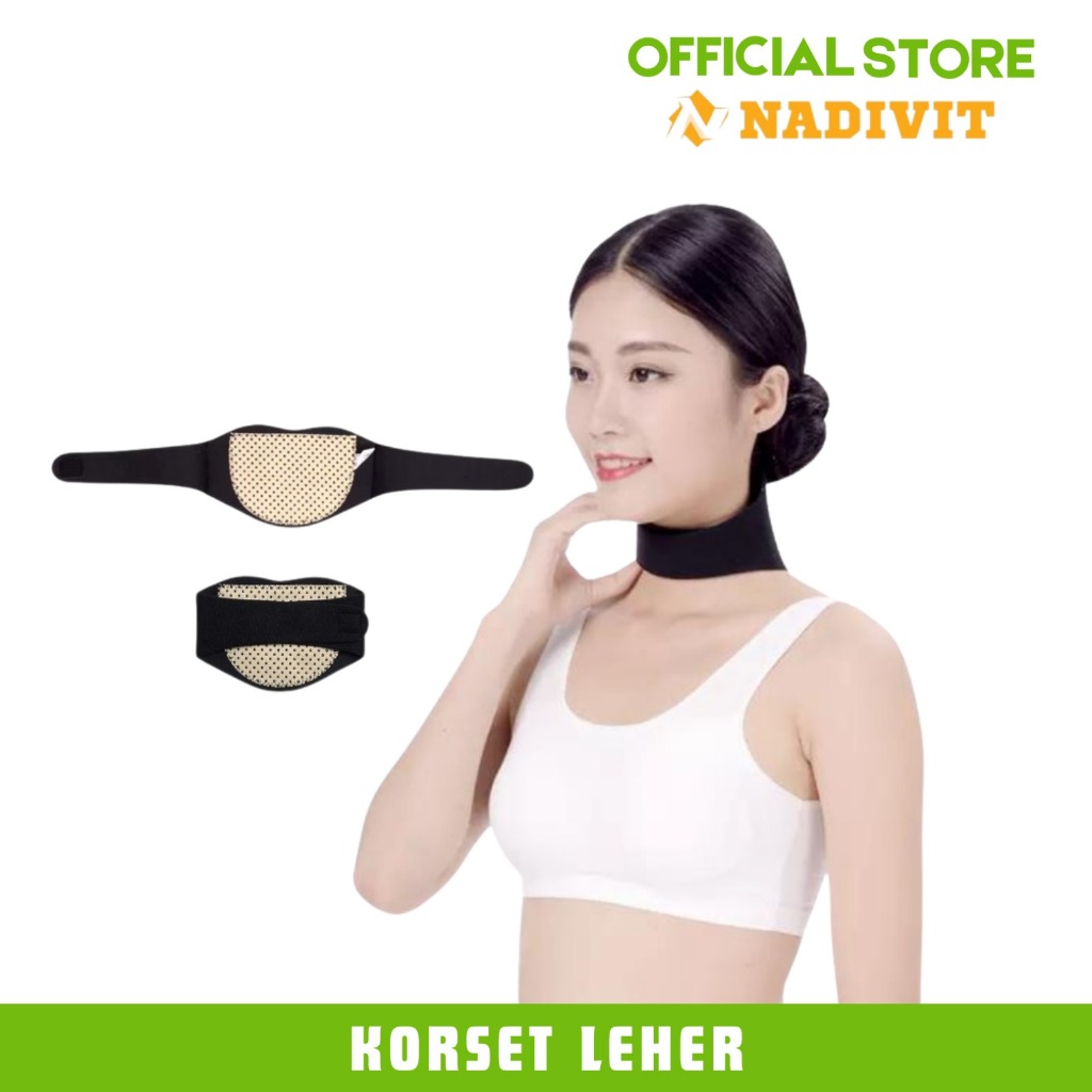 Sabuk Terapi Leher Terapi Leher Magnetic Tourmaline Pemanas dan Penghangat Leher Turmalin Magnetic