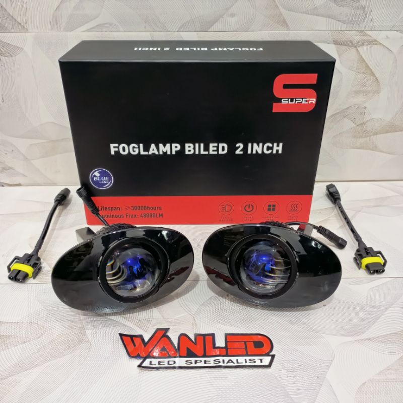 Foglamp Biled 2 inch 3 Warna Devil Eye Bracket Oval 2 Inch Foglamp Brio Jazz Mobilio