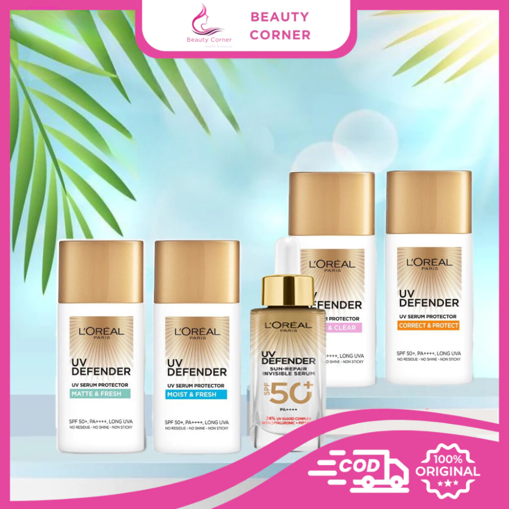 L'OREAL UV Defender UV Serum ProtectorSPF50+++(Matte&Fresh/Bright&Clear/Correct&Protect/Moist&fresh)