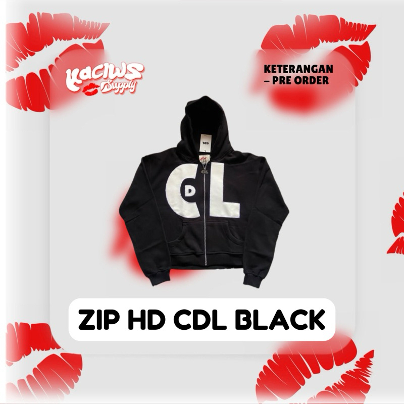 ZIP HOODIE CDL - BLACK