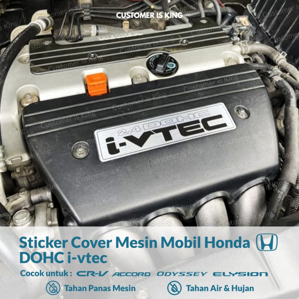 

Stiker Sticker 2.4 DOHC i-VTEC Cover Mesin CRV Accord Odyssey Elysion Honda