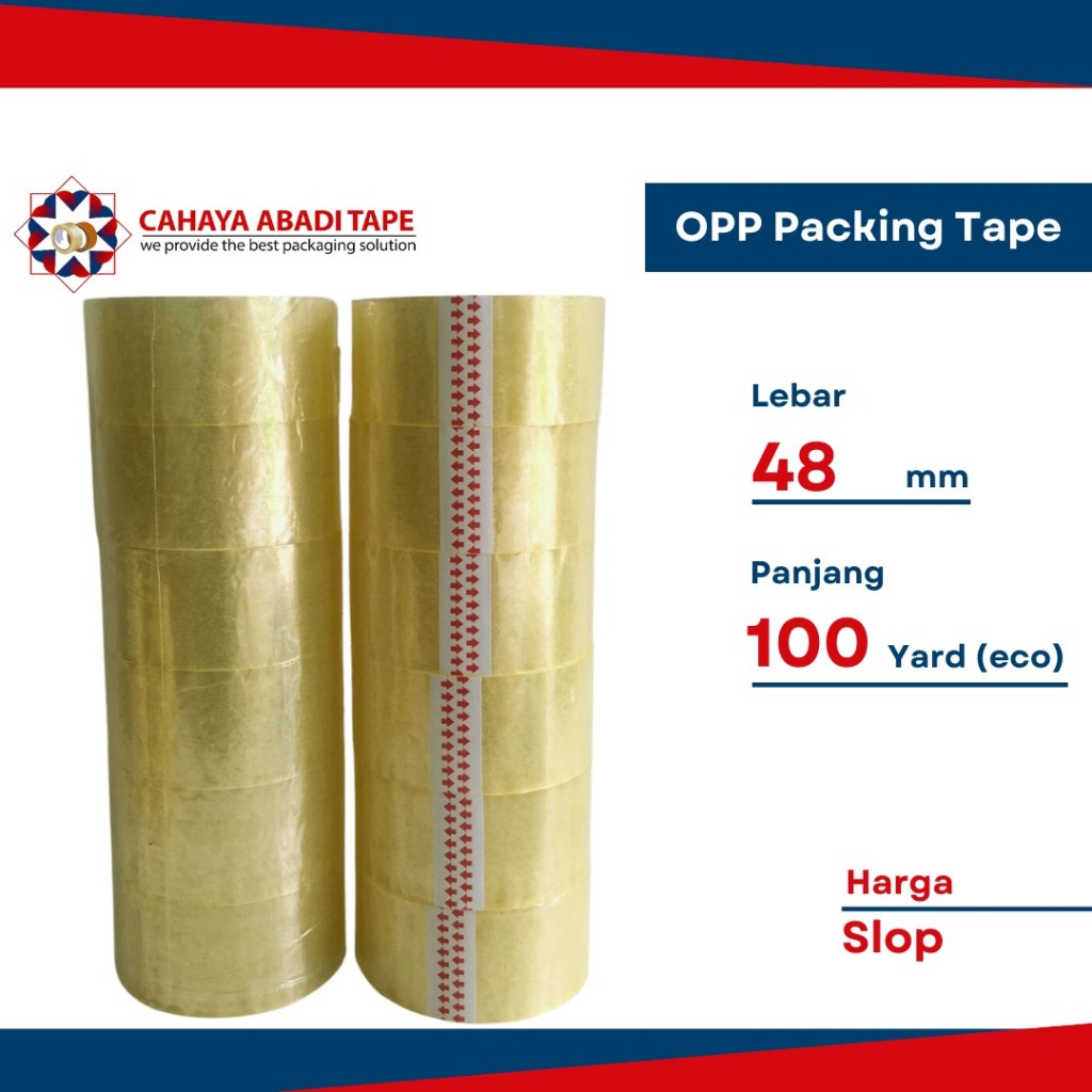 

LAKBAN BENING BILMAN SIMOTO 48MM X 100YARD PER SLOP ISI 6PCS