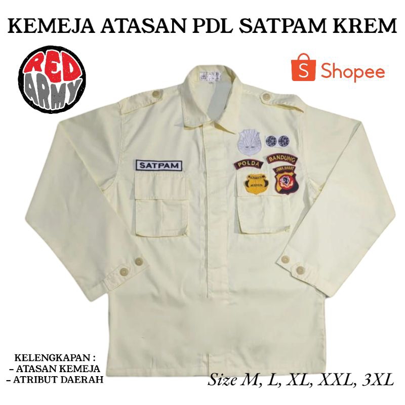 Baju atasan PDL Satpam, Seragam atasan PDL, Baju Satpam, Atasan Satpam