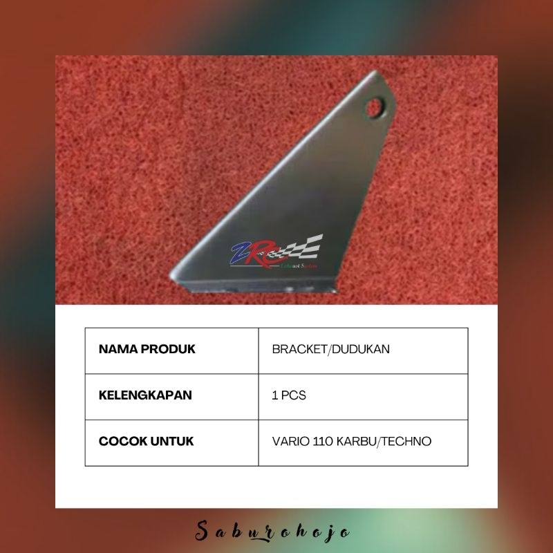 Bracket Knalpot Vario 110 Karbu/Vario 110 Techno by ZRC