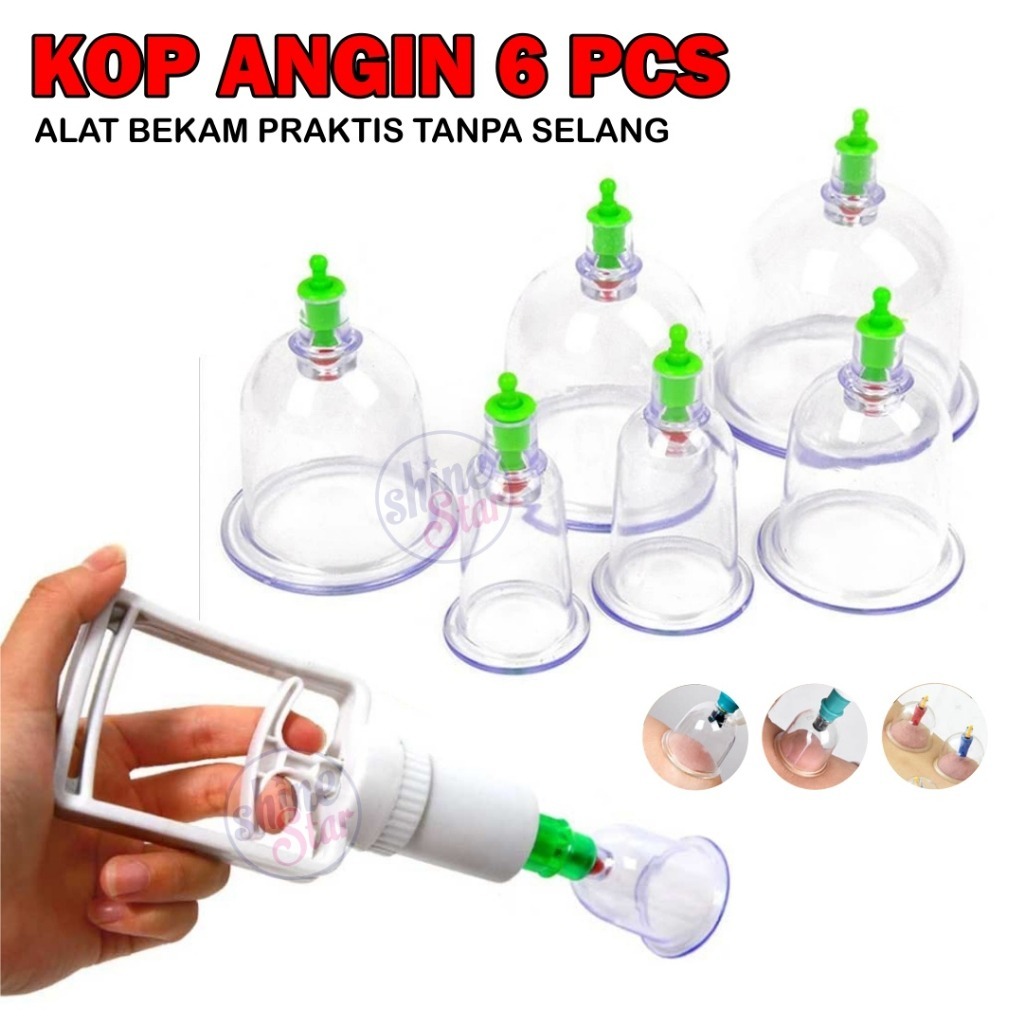 Alat Bekam - Kop Angin 6 Cup Alat Bekam Komplit Untuk Menyembuhkan Berbagai Penyakit Sunnah