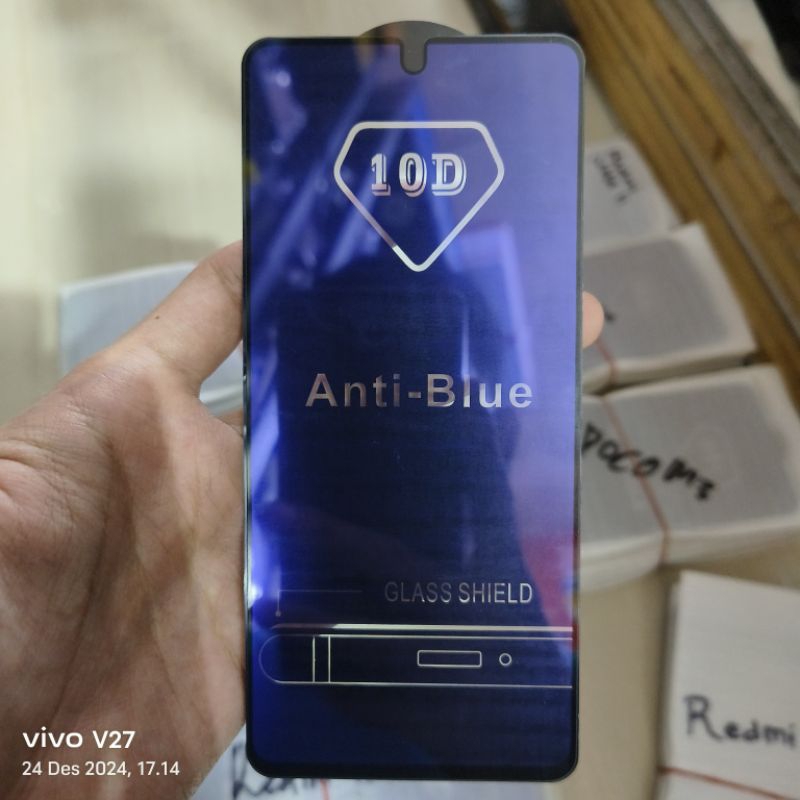 TG REDMI 10 BLUERAY TEMPERED GLASS CLEAR 9D FULL