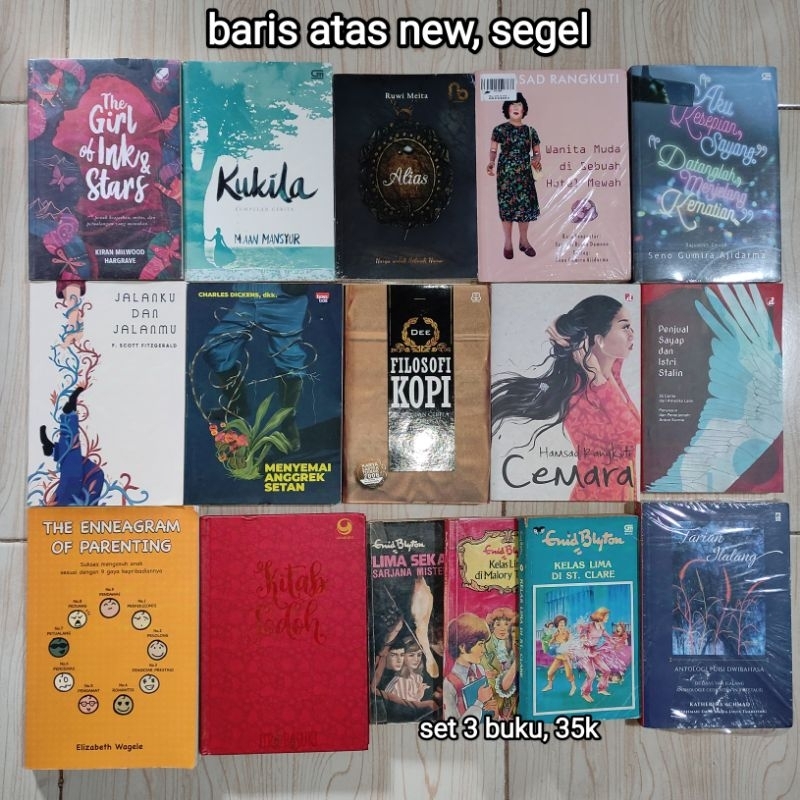 original obral buku sastra novel terjemahan puisi kumpulan cerpen murah cuci gudang misteri thriller