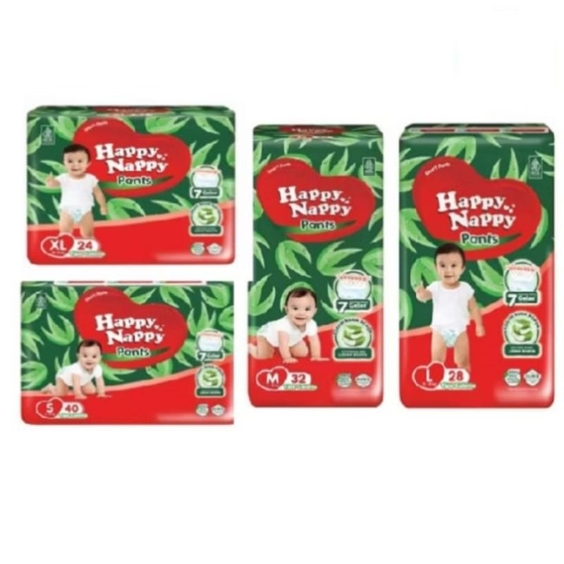 Happy Nappy Pants S40/M32/L28/Xl24
