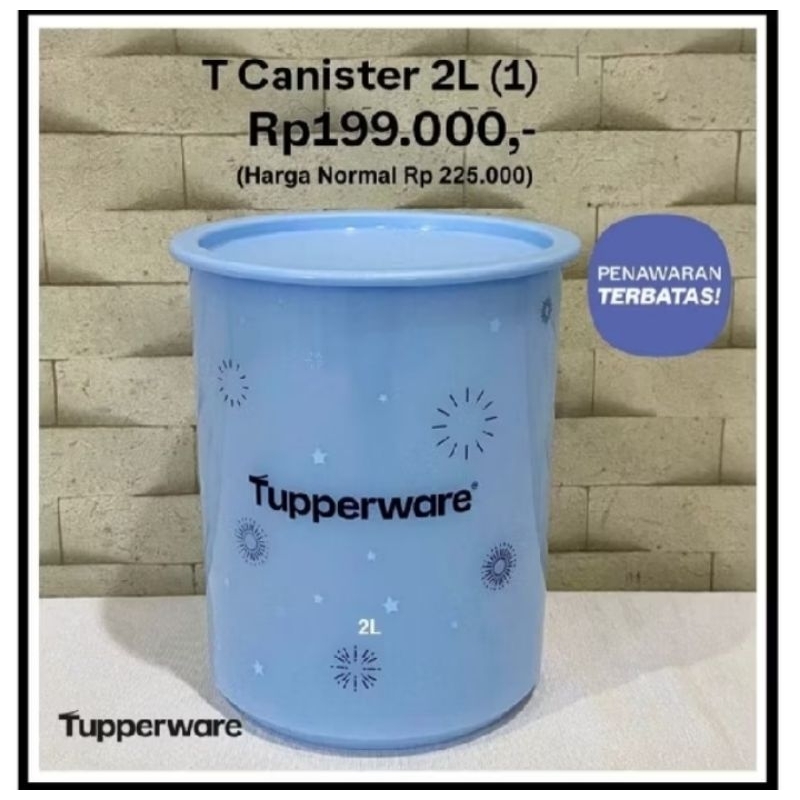 T Canister/Canister 2L/canister Tupperware/Tupperware Malaysia/Tupperware Pontianak/toples Tupperwar
