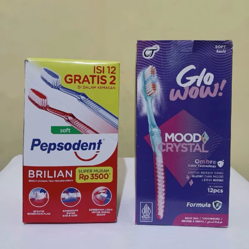 sikat gigi pepsodent & formula box - renteng