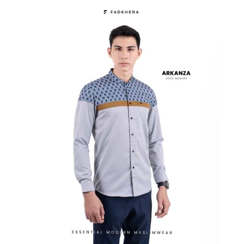 Fadkhera Arkanza Kemeja Koko Modern Pria Dewasa