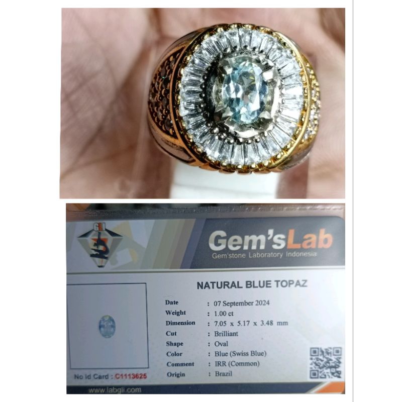 Natural Blue Topaz Swiss