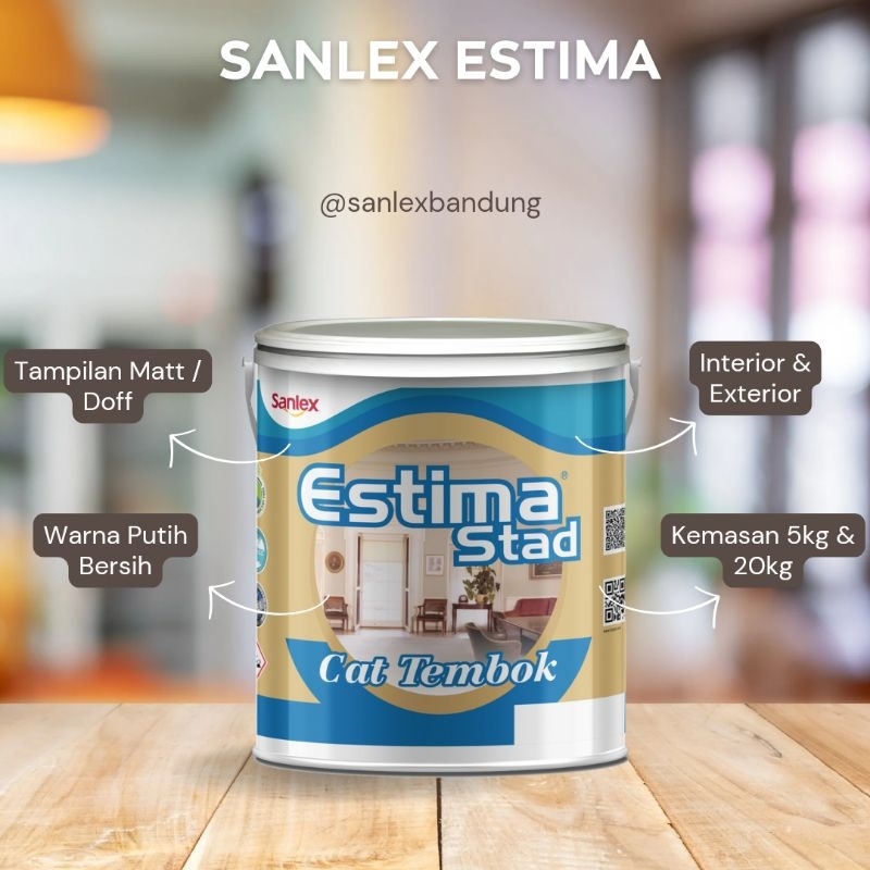 CAT TEMBOK PUTIH SANLEX ESTIMA STAD